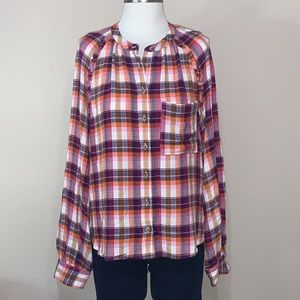 Anthropologie Pilcro Breezy Button Shirt Down Size Medium